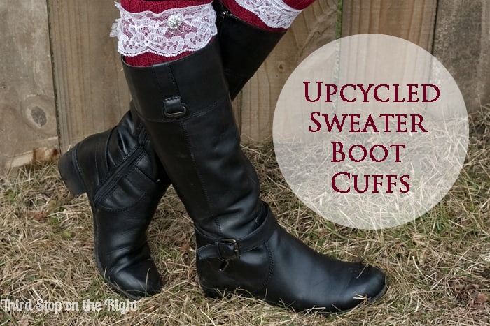 DIY Upcycled Boot Cuffs From an Old Sweater — Boot Socks