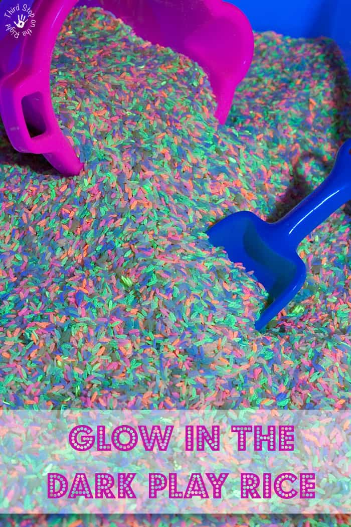 Glow in the Dark Rice Table Play Rice