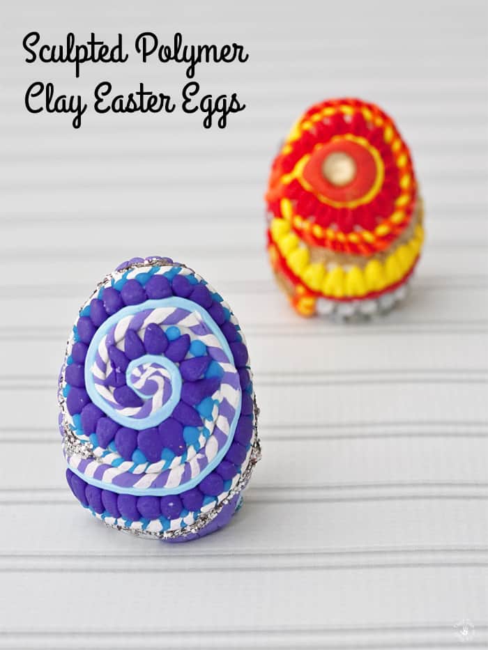 Sculpted Polymer Clay Easter Eggs