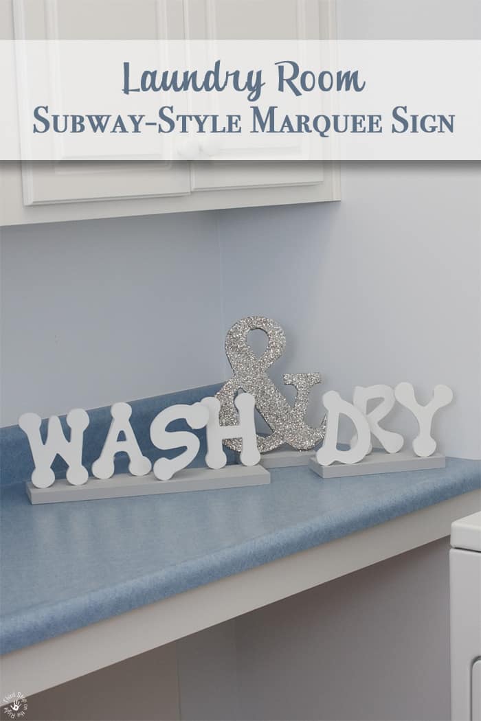 Jazz Up Your Laundry Room with a Subway-Style Marquee Sign