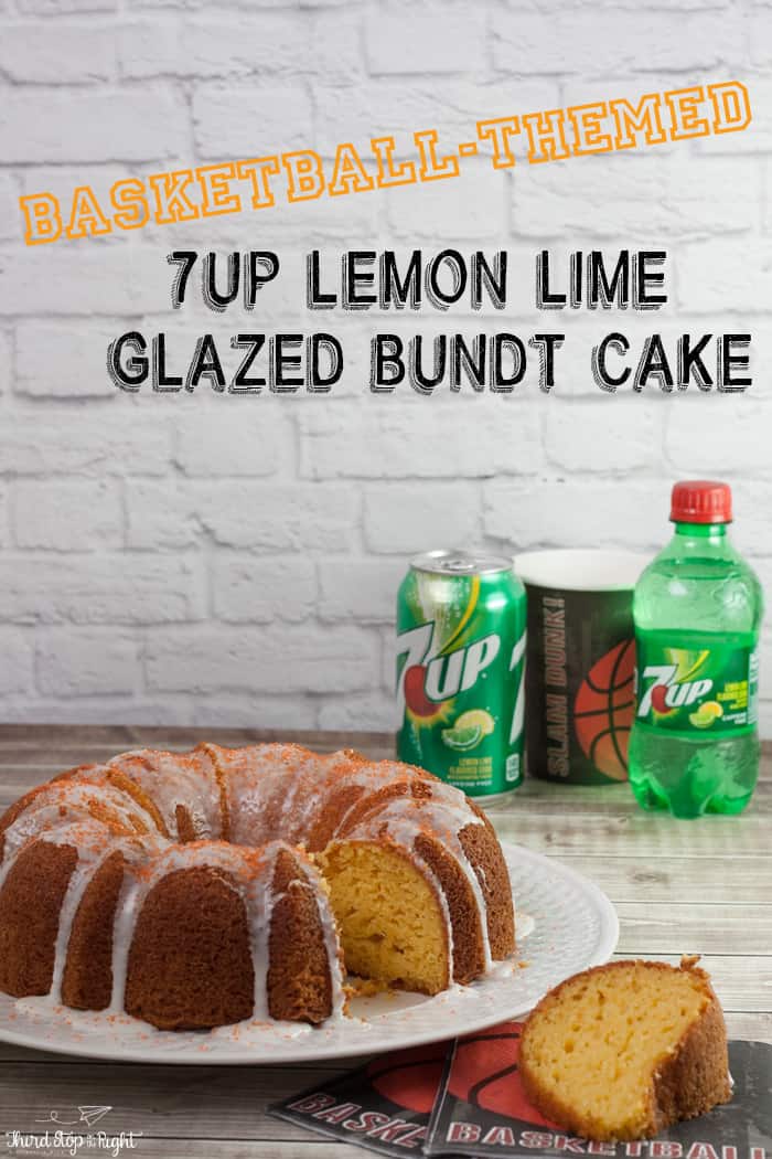 Basketball-Themed 7UP Lemon Lime Glazed Bundt Cake