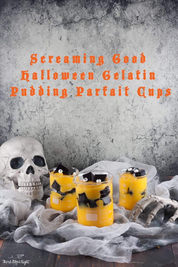 Screaming Good Halloween Gelatin Pudding Parfait Cups
