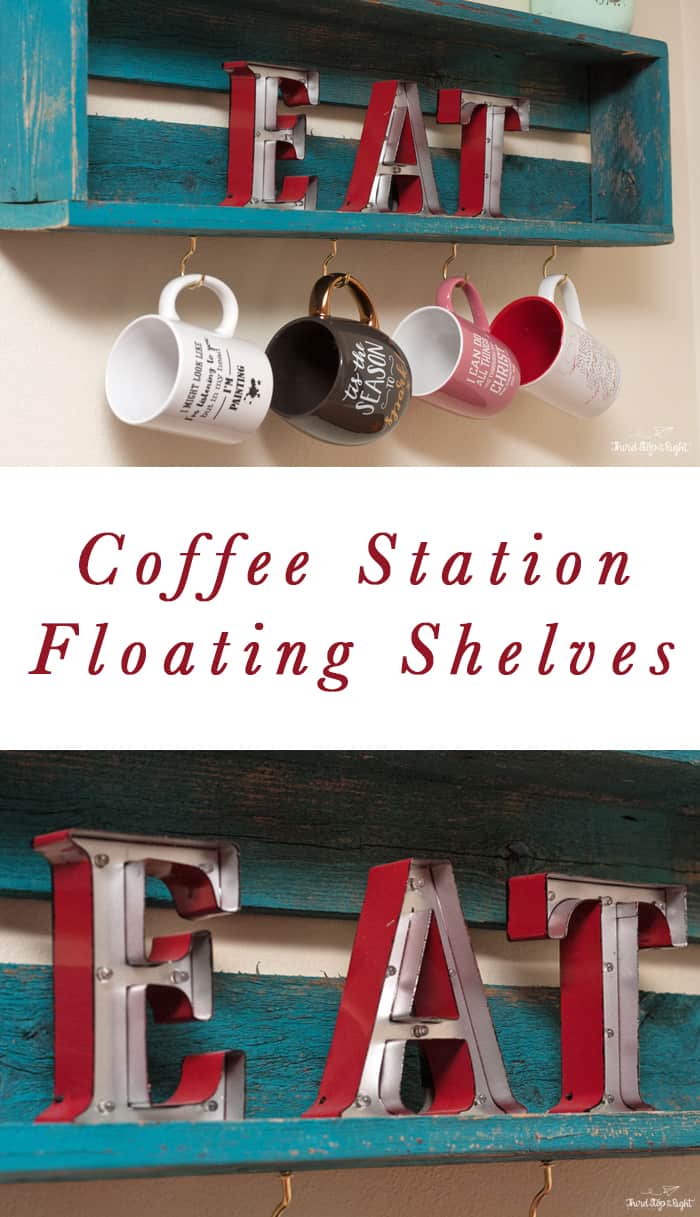 Floating Shelf Coffee Station DIY