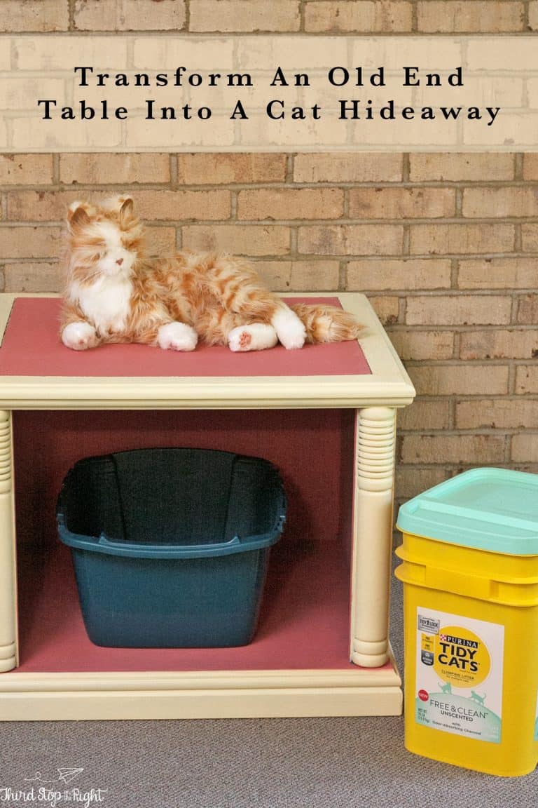 Turn An Old End Table into a Pet Hideout