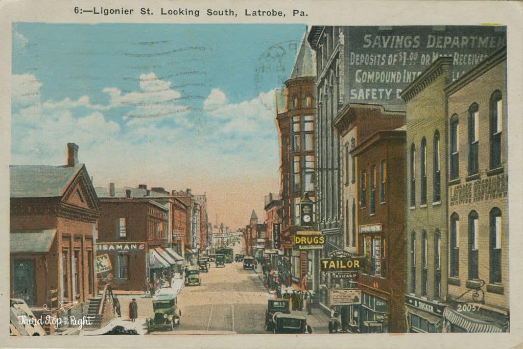 Latrobe, PA Birthplace of the Banana Split Third Stop on the Right