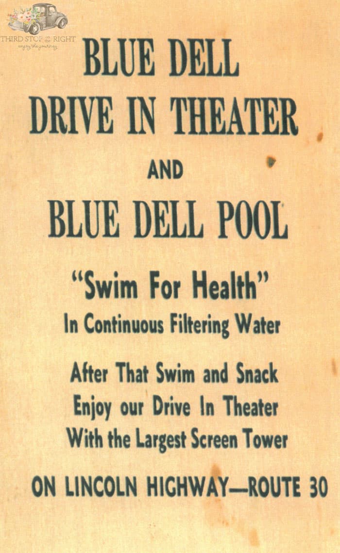 Blue Dell Swimming Pool Advertisement