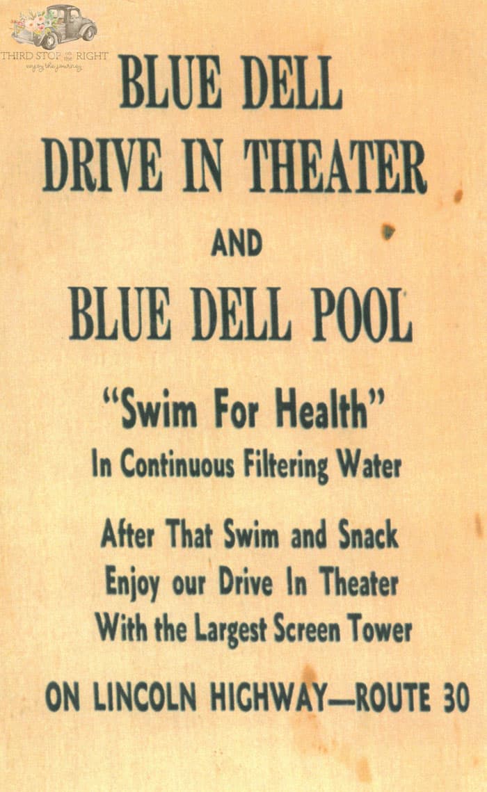 Blue Dell Swimming Pool Advertisement