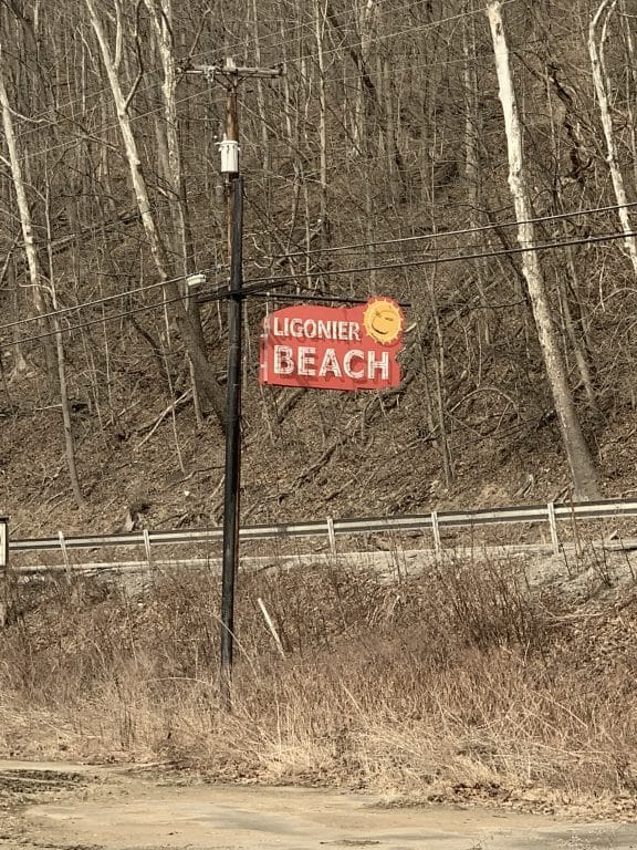 Ligonier Beach Sign