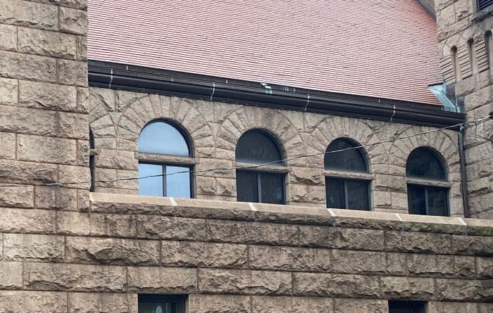 Windows on Allegheny County Morgue